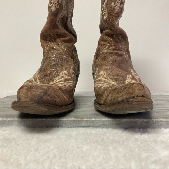 SOLD     Corral Cowboy Cowgirl Boots Sz 9 Honey Cortez Embroidered Tan Brown - Picture 5 of 15